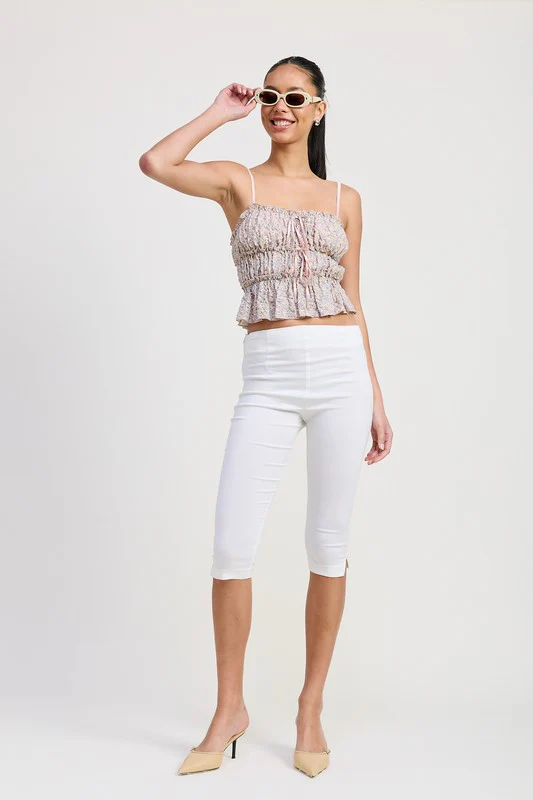 MALEY FLORAL TIERED  RUFFLE TOP - Image 7