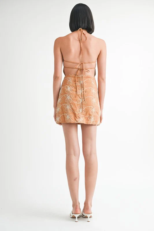 TAKEN BACK HALTER NECK MINI DRESS - Image 7