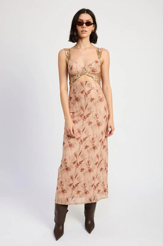 LONI LACE CONTRAST MAXI DRESS - Image 4