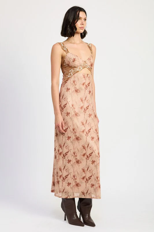 LONI LACE CONTRAST MAXI DRESS - Image 6