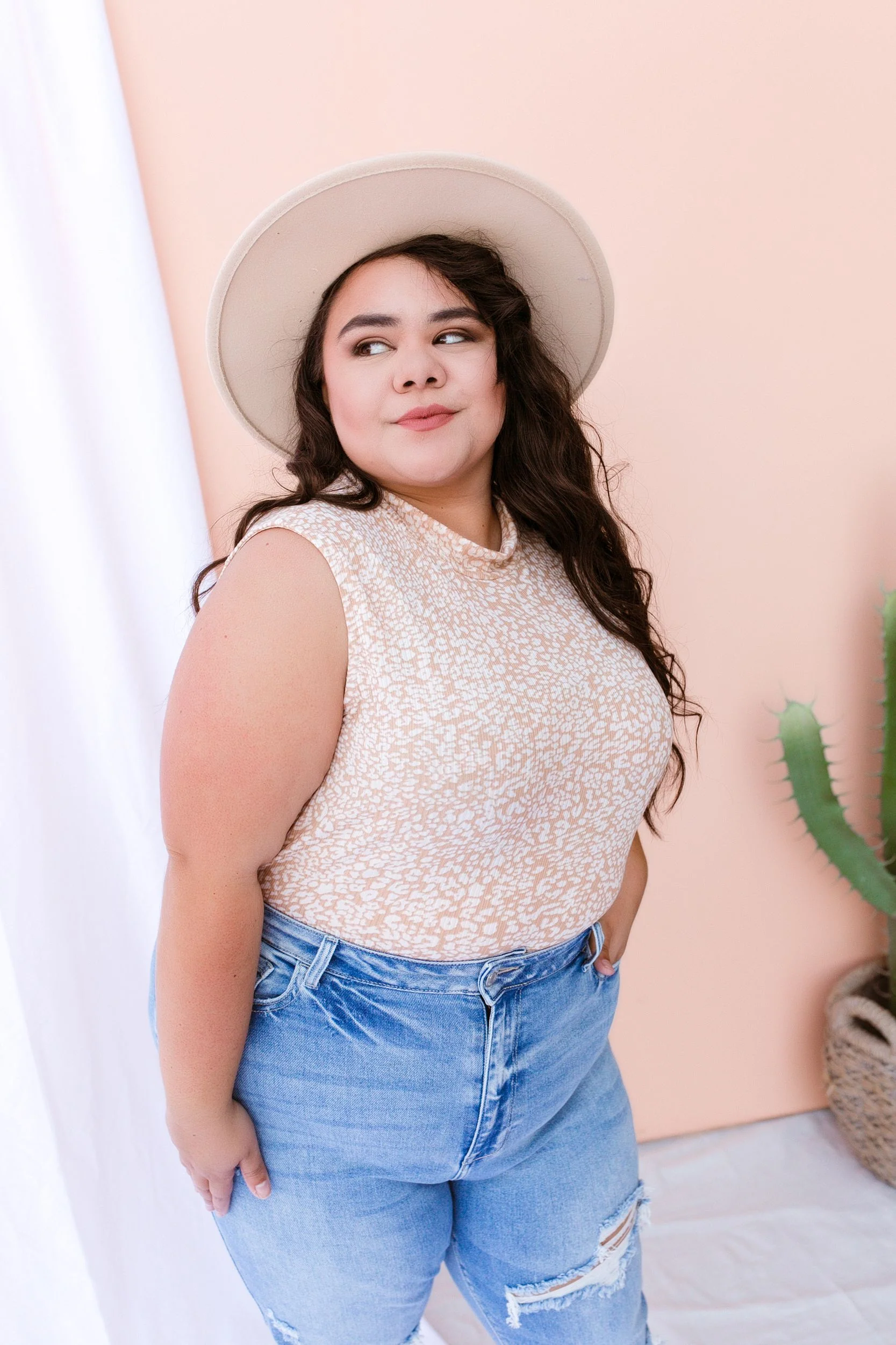 SIZE XL PLUS SIZE Angelina Mock Neck Bodysuit - Image 3