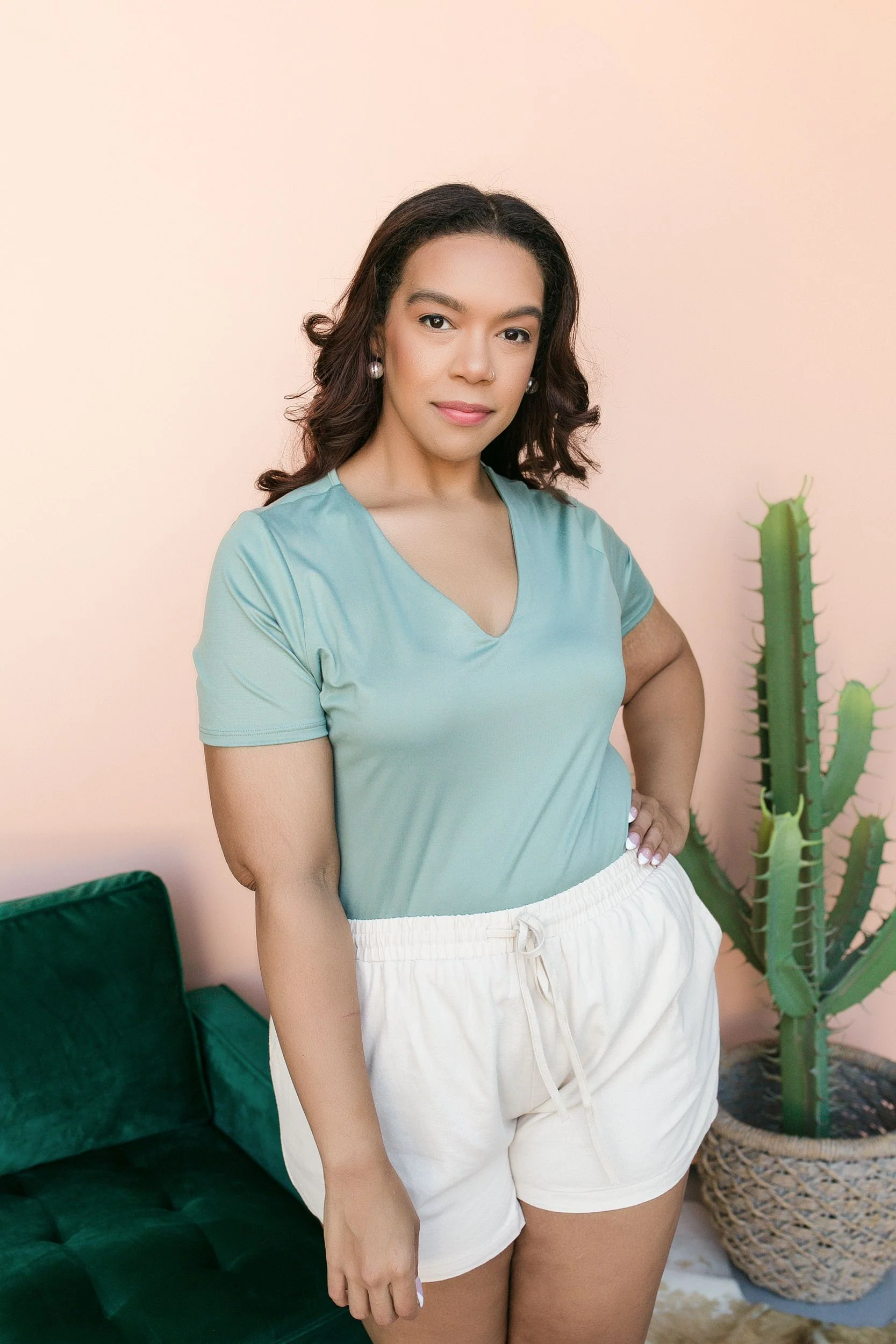 PLUS SIZE Caught Off Guard Linen Shorts - Image 5