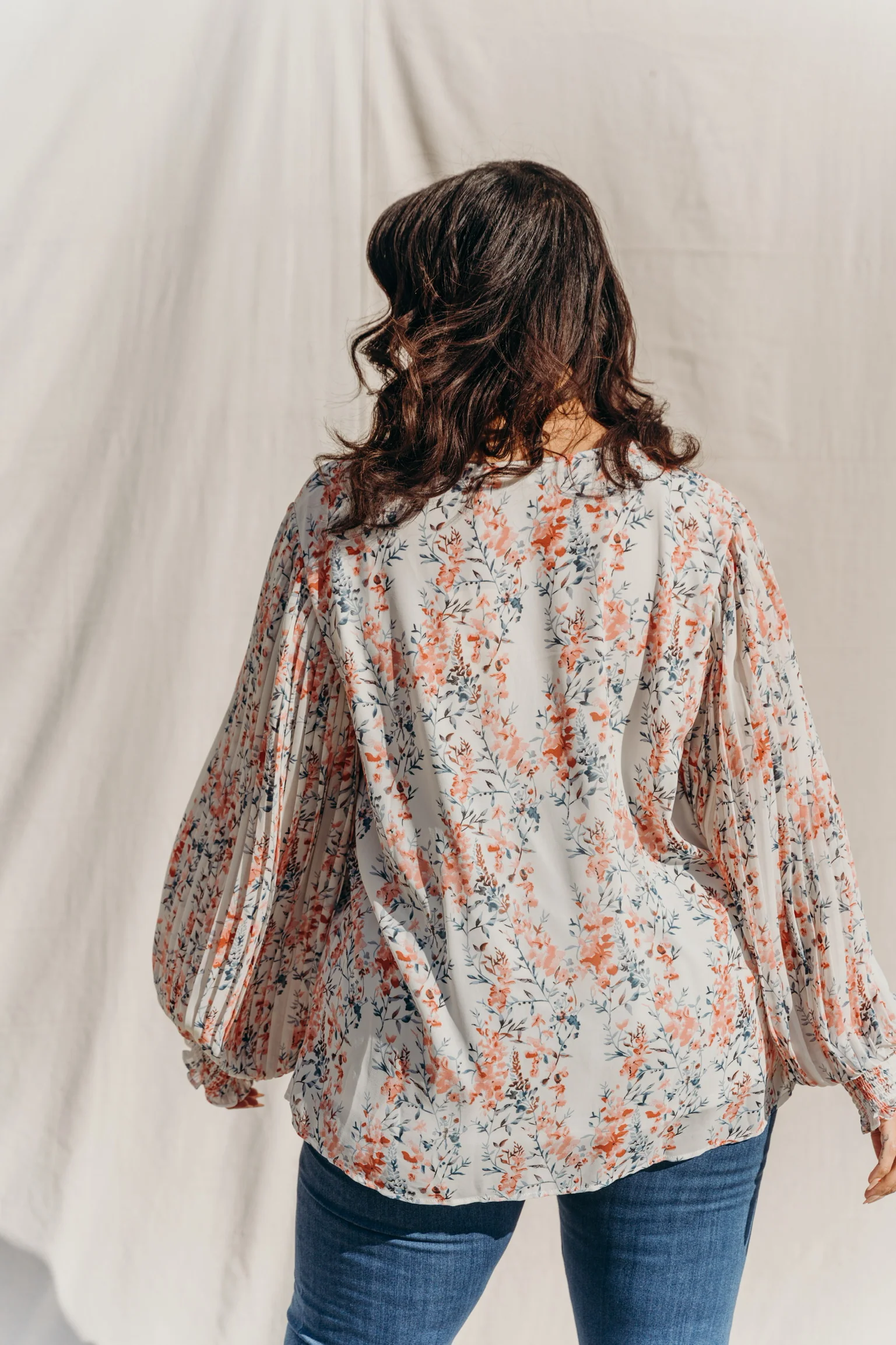 PLUS SIZE In The Moment Pleated Sleeve Blouse - Image 5