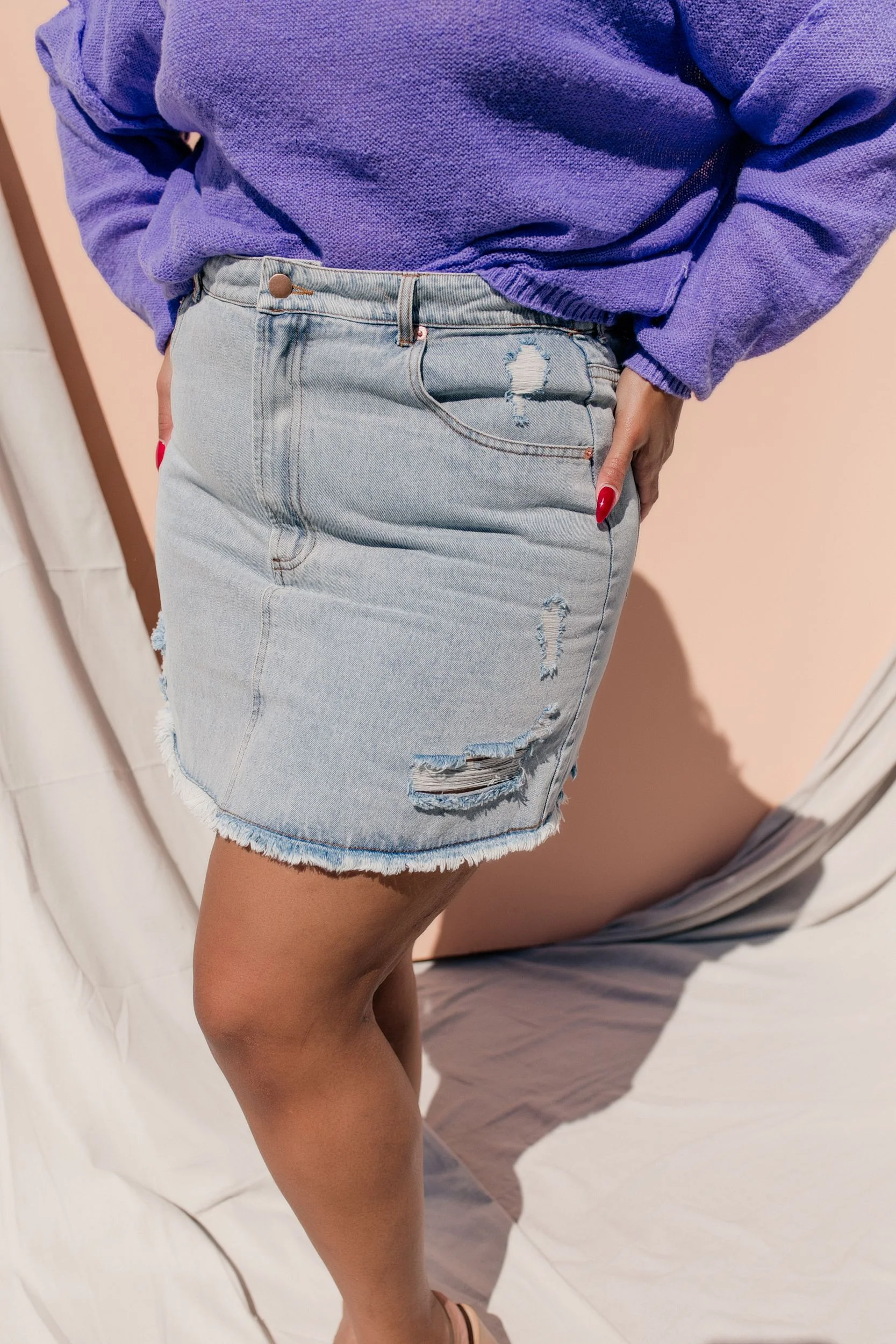 PLUS SIZE Owen Denim Skirt - Image 3