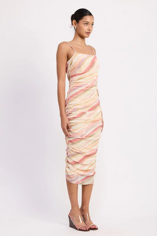 CORA RUCHED MIDI DRESS - Image 7