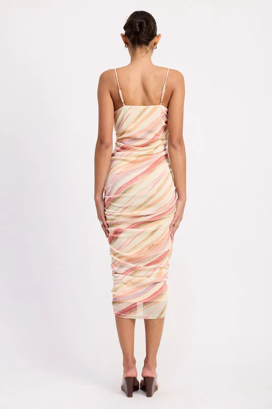 CORA RUCHED MIDI DRESS - Image 8