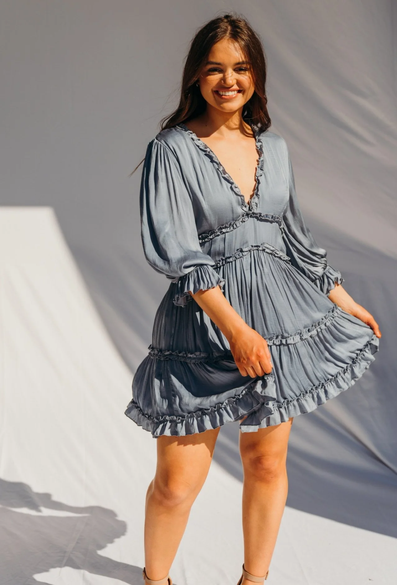 SIZE LARGE Vienna Ruffle Dress - Image 4